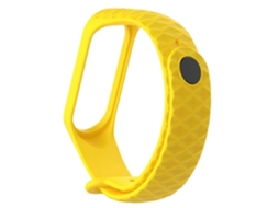 Pulseira De Silicone Com Textura De Diamante Para Xiaomi 3/4, Comprimento Da Pulseira: 23 Cm (branca)