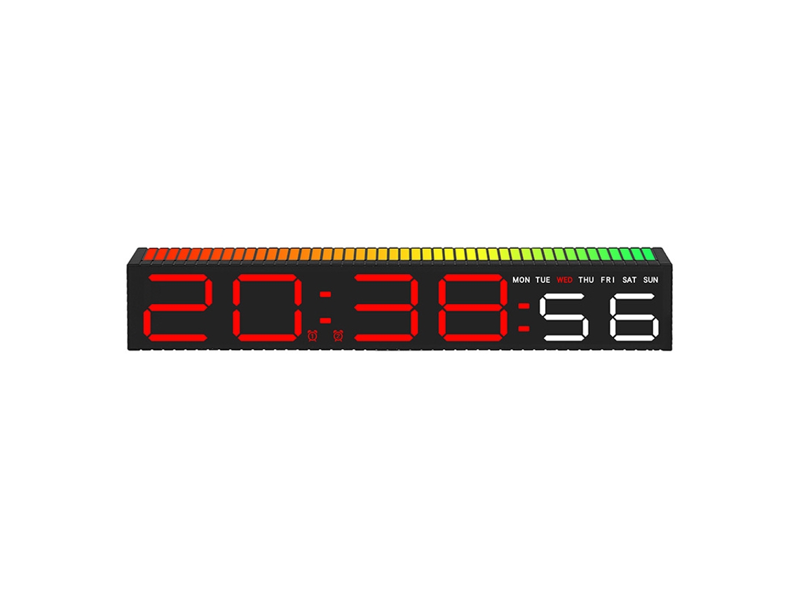 Relógio Criativo Led Com Alarme, Luz De Destaque, Decoração De Cabeceira, Relógio De Jogo Digital Led, Caixa Preta Luz Vermelha. Sfushos