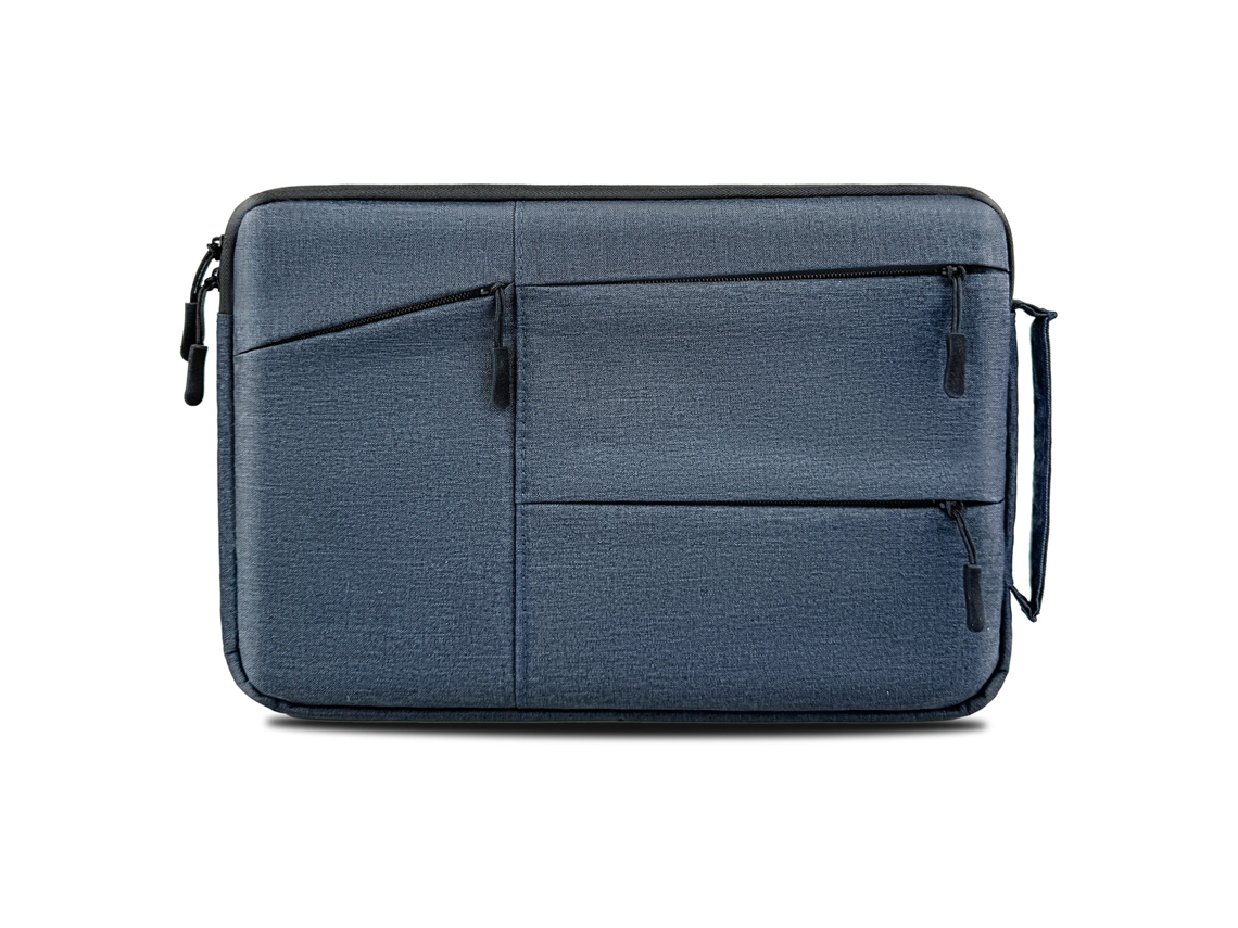 Capa de lona impermeável para laptop de 13 polegadas, azul escuro