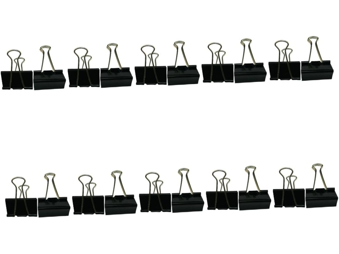 Conjunto De 120-clips Metal Preto Sewacc Organização Documentos E Uso Diário, Resistentes E Duráveis, Ideais