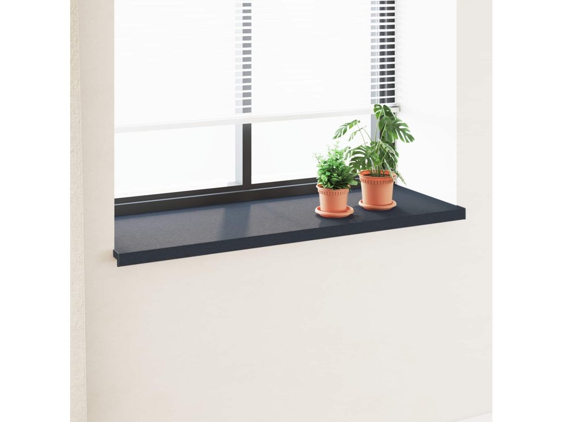 Vidaxl Soleira De Janela Antracite Com Veios De Madeira Pvc