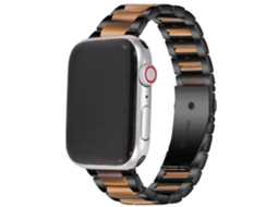 Bracelete de Aço com Resina para Apple Watch Series 7 41mm Quartzo
