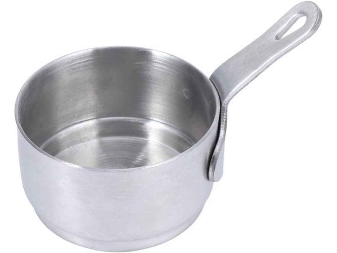 Conjunto 2 Mini Panelas De Aço Inoxidável, 100 Ml, Para Leite, Molho E Noodles, Prata