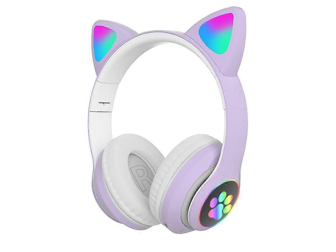 Fones De Ouvido Tws Com Microfone E Cancelamento De Ruído, Cores Arco Íris, Orelhas De Gato Ly Ebike