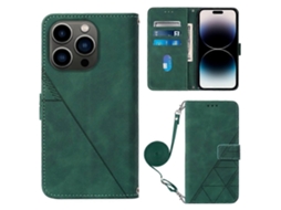 Capa De Celular Transversal De Couro Com Relevo 3d Para Iphone 14 Pro Max