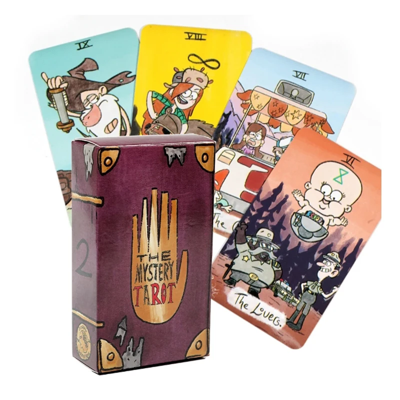 Tarô Baralho Misterioso com Tema de Gravity Falls, 78 cartas, Ideal para Iniciantes.