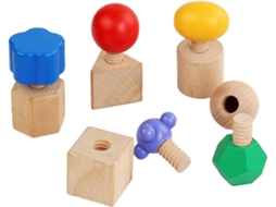 Brinquedos Montessori, Brinquedo De Empilhar Porcas E Parafusos