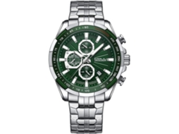 Lurelia Relógio Cronógrafo Masculino, Movimento De Quartzo, Data/calendário, Luminoso, Aço Inoxidável, Verde