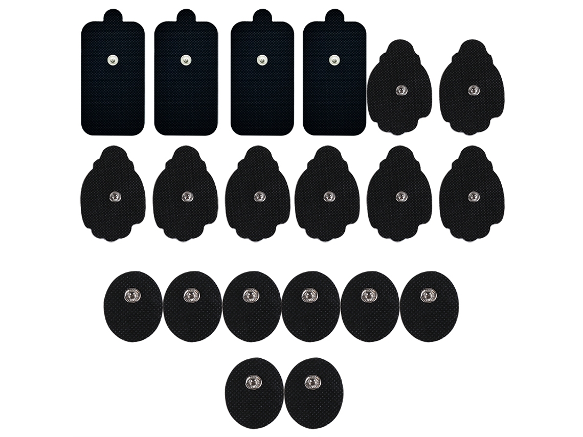 (1 Conjunto Preto) Kit De Eletrodos Adesivos De Tecido Não Tecido, Pacote De Reposição De Eletrodos De Alta Qualidade
