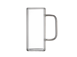 Copo de Vidro Quadrado Elegante, Caneca de Cerveja Quadrada Reutilizável, Material AQUAFORGE