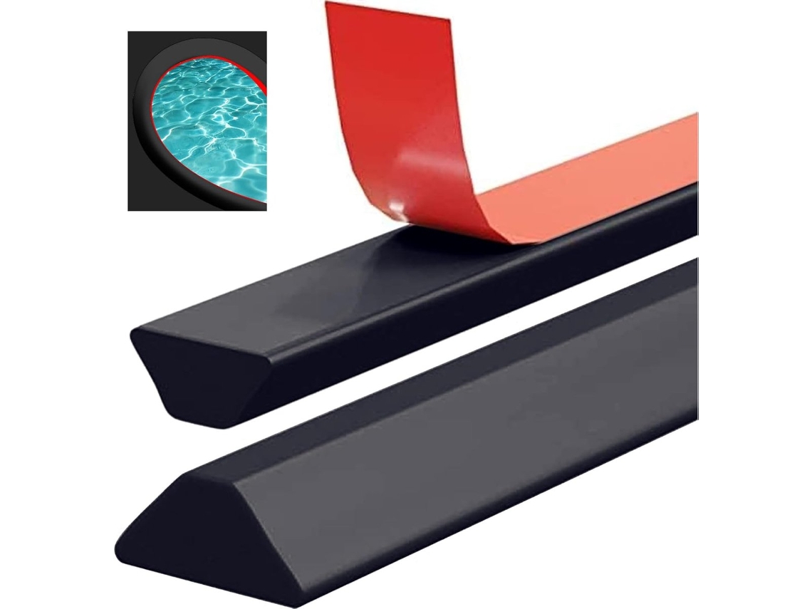Fita De Vedação Autoadesiva De Silicone Para Soleira De Box De Chuveiro, Preta, 100 Cm, Separação De Áreas Secas E Molhadas No Banheiro