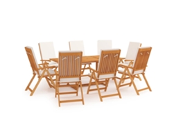 Garden Dining Set, Garden Dining Sets Vidaxl Branco Madeira (n/a)
