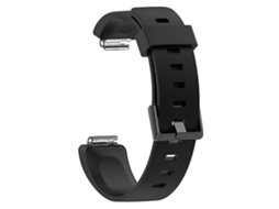 Pulseira De Silicone Brilhante, Compatível Com Fitbit Inspire/ Hr, Preta, Acabamento Moderno