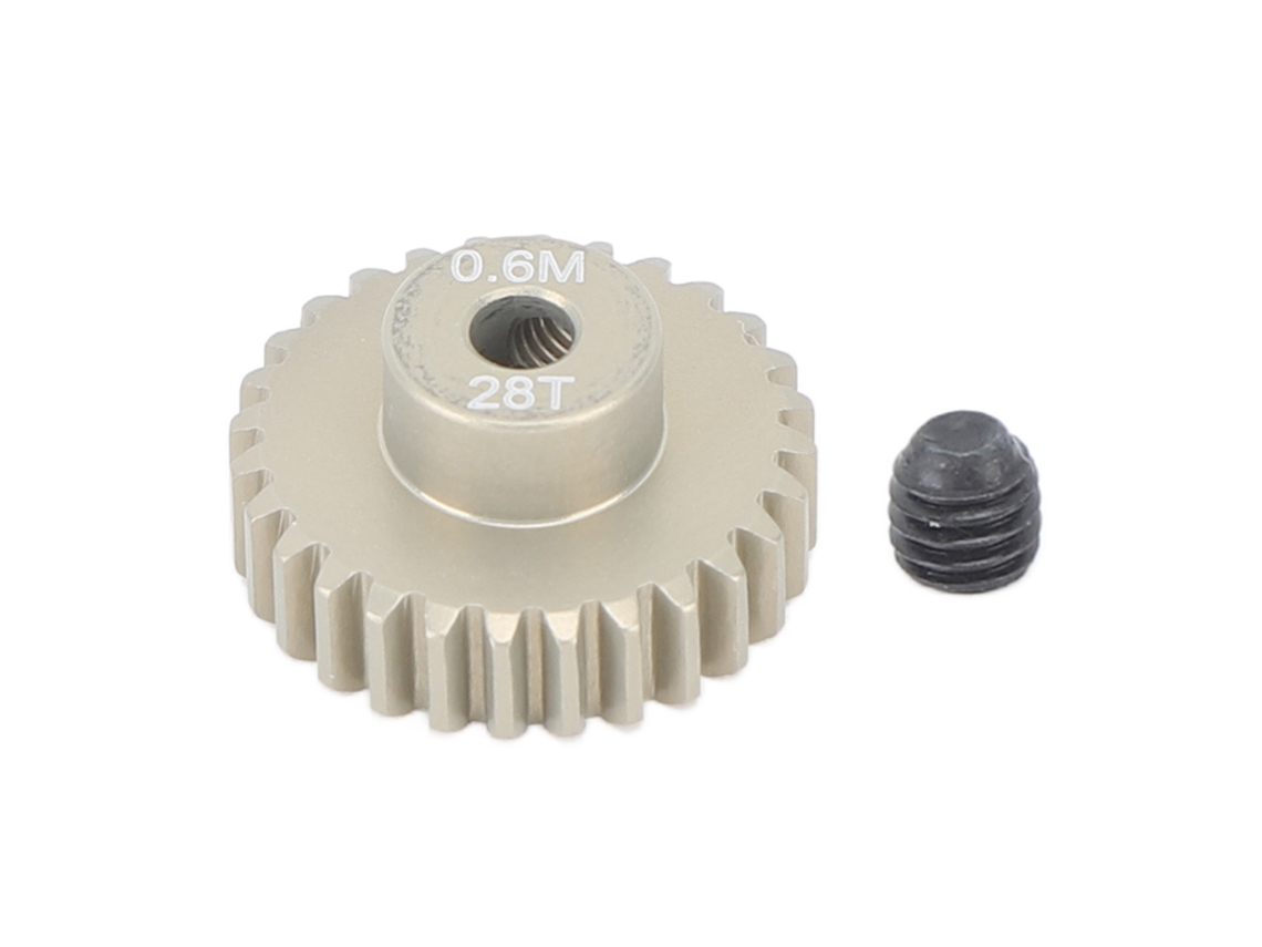 Mali engrenagem Pião de Liga de Alumínio 3.175mm 0.6m Alta Resistência para Carro Rc Crawler 1/8 1/10 28d