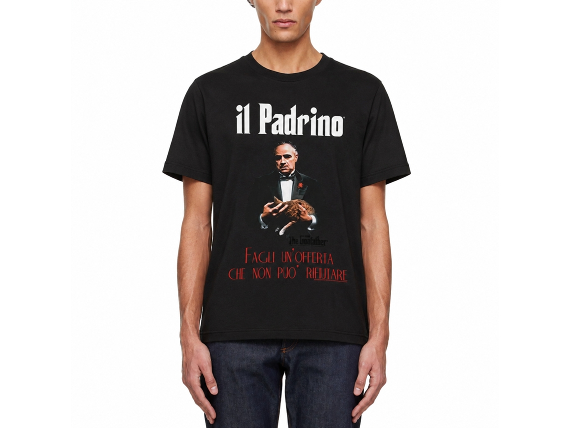 Rockinstone Godfather Poster Black Adult T-shirt Size:xl