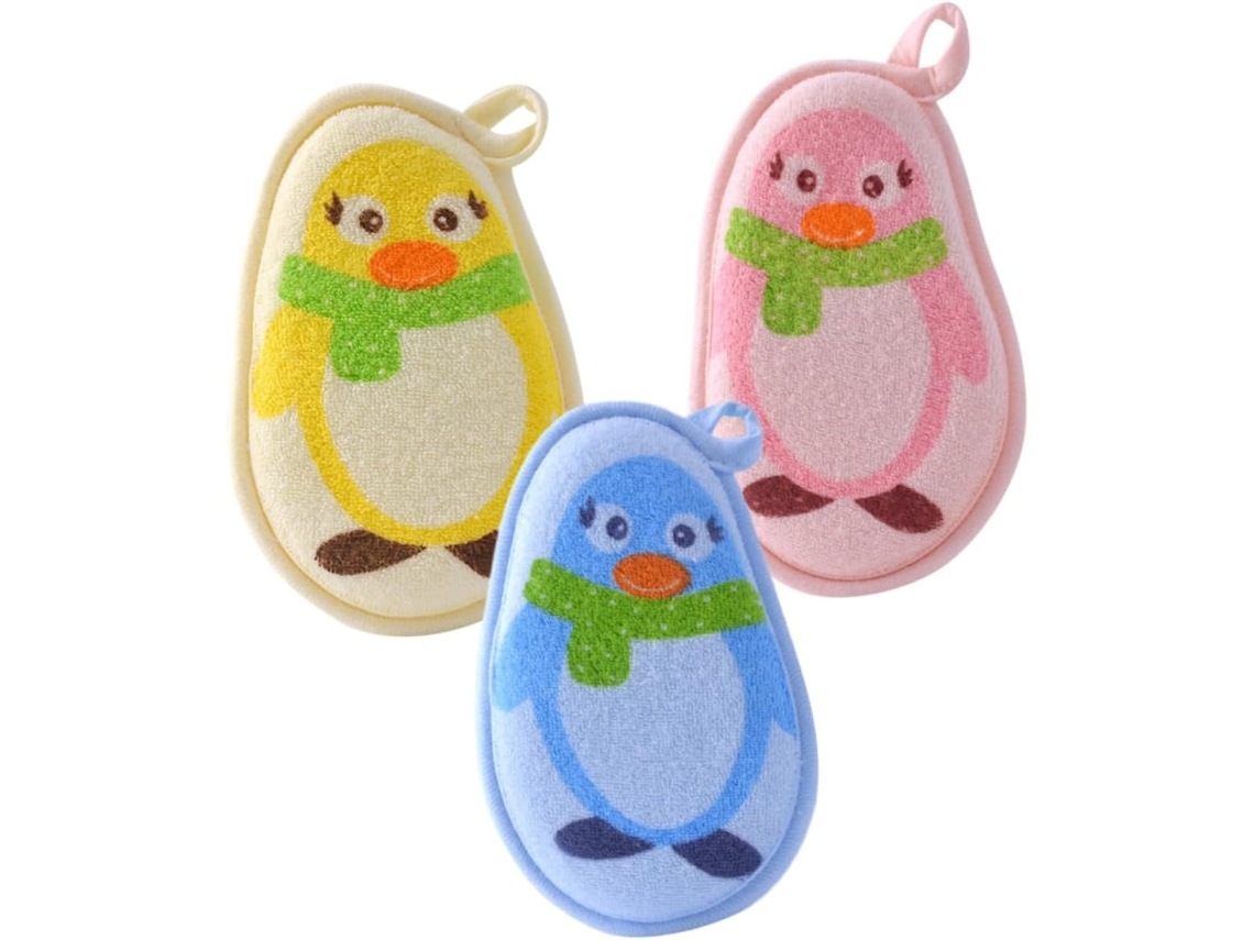 Lurelia Pack De 3 Escovas De Banho Para Bebé, Esponja Suave