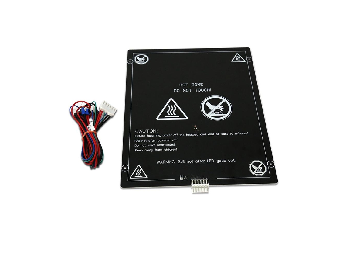 Cama Aquecida 12v 120w para Impressora 3d, Plataforma de Aquecimento 22x22cm com Cabo, Acessório de Substituição