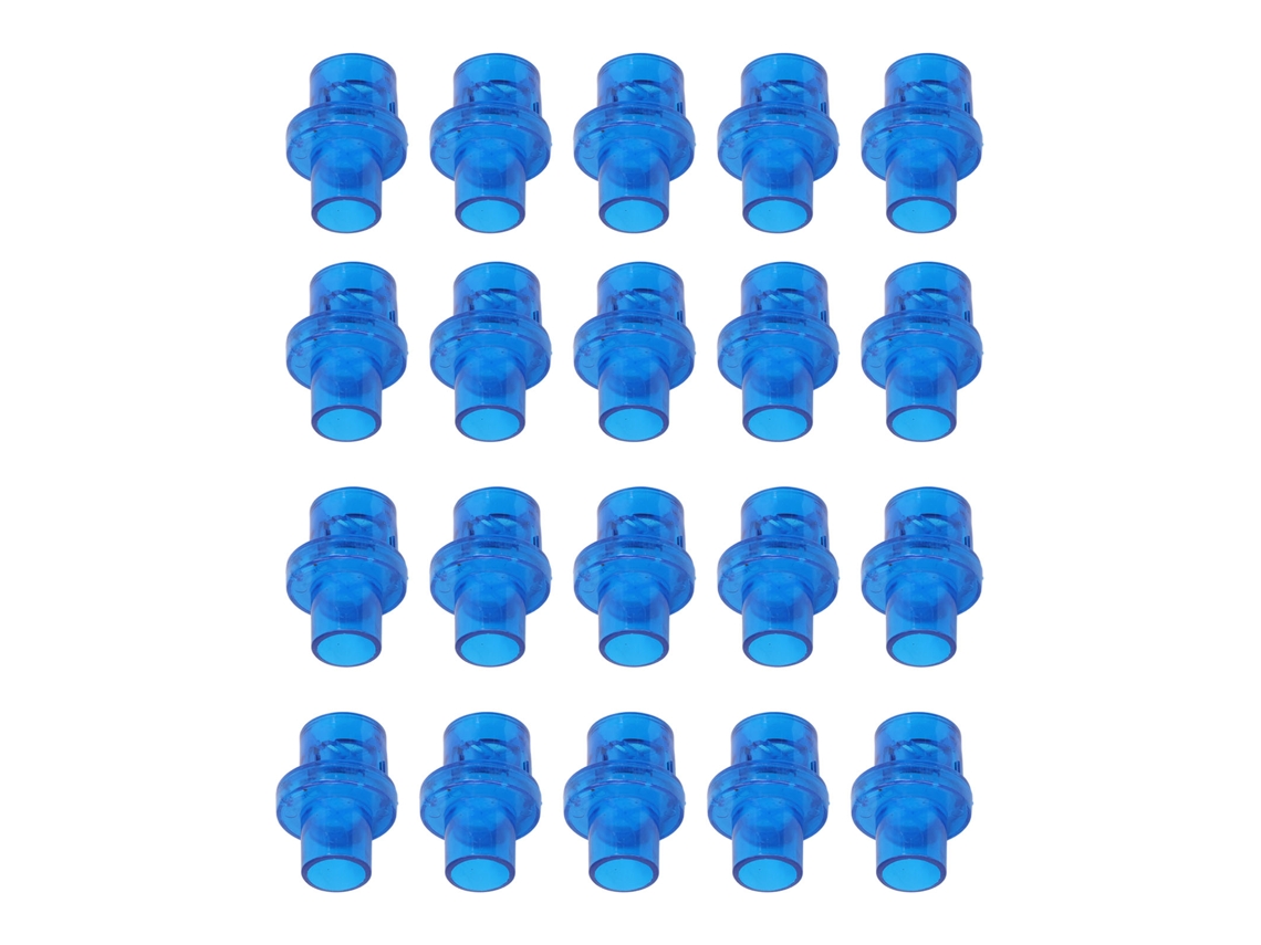 Mali 20pcs Válvula Unidirecional de Reanimador Cardiopulmonar Substituição Acessório Azul
