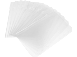 Pasta de PVC transparente Artibetter com 12 sacos para formato A6, com fecho de correr, fáceis de usar e com revestimentos pré-perfurados.