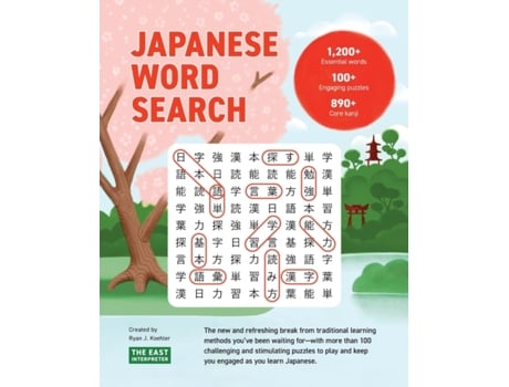 Livro Japanese Word Search Learn 1200 Essential Japanese Words Completing over 100 Puzzles de Ryan John Koehler (Inglês)