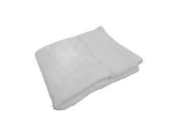 Toalha de Mão Orgânica com Borda Imprimível da Towel City, Tamanho Único, Branca BRILVIBERA