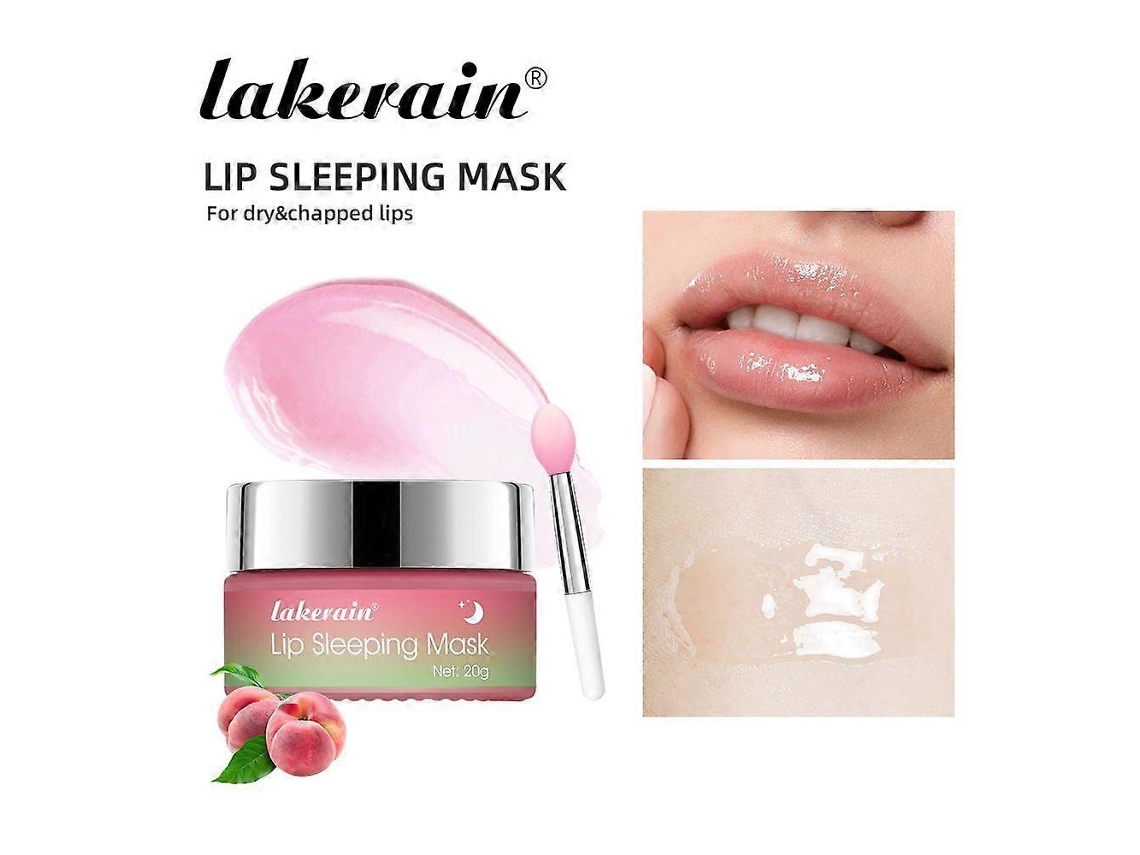 Máscara Labial Noturna, Óleos para Cuidados com os Lábios, Bálsamo para Secos, Rachados e Descamados AQUAFORGE