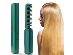 Alisador De Cabelo Alisador Sem Fio, Chapinha Portátil Para Cabelo, Mini Chapinha De Cerâmica Recarregável Usb C Com Bateria De 1500ma Verde Ehstmind