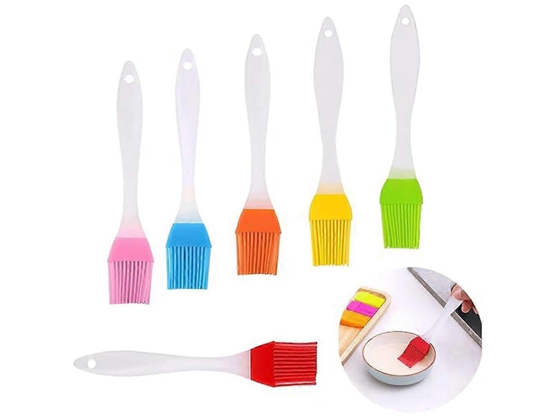 Conjunto De Pincéis De Silicone Para Confeitaria, Resistentes Ao Calor E Grau Alimentício, Ideais Para Churrasco, Assar E Cozinhar, 6 Cores