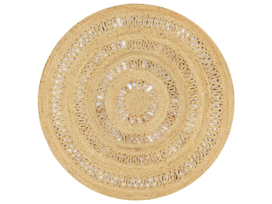 Area Rug, Area Rugs Vidaxl Marrom Juta (120 Cm)