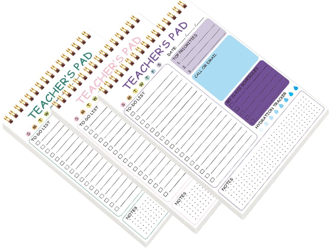 Peças Agenda Mensuel E Hebdomadaire Para Enseignant, Planificador De Bureau Em Papel E Metal