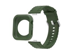 Capa De Silicone Para Relógio Com Pulseira De Silicone Integrada Com Textura Ondulada