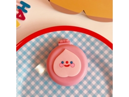 2026 peine Plegable Mini para Viagens com Bolsa de Ar e Padrão de Desenhos Animados Peine Redondo Ferramenta de Penteado