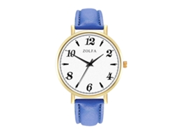Relógio de quartzo unissex elegante e casual, ideal para presente de casais (azul)