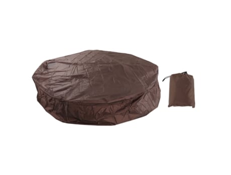 Capa De Proteção Para Banheira De Exterior Em Poliéster Tafetá Impermeável 190cm Redonda Prateada Laopipfu