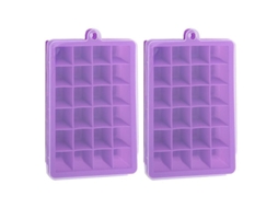 Moldes De Gelo Versáteis Para Drinks, Café E Frutas - Design Elegante E Hermeticamente Fechado Roxo
