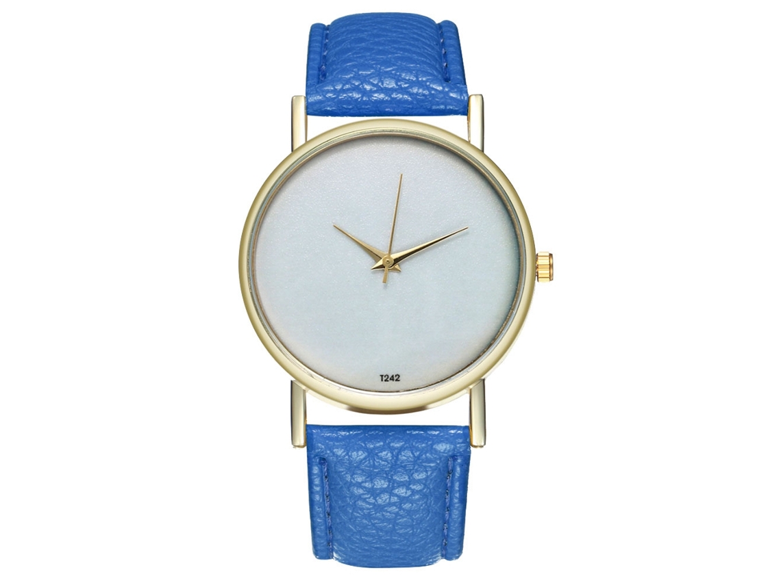 Reloj De Pulsera Unisex De Cuarzo Con Correa De Pu Fashion Zhoulianfa Zafiro