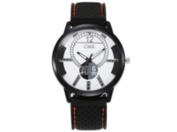 Relógio esportivo casual unissex com pulseira de silicone (laranja)