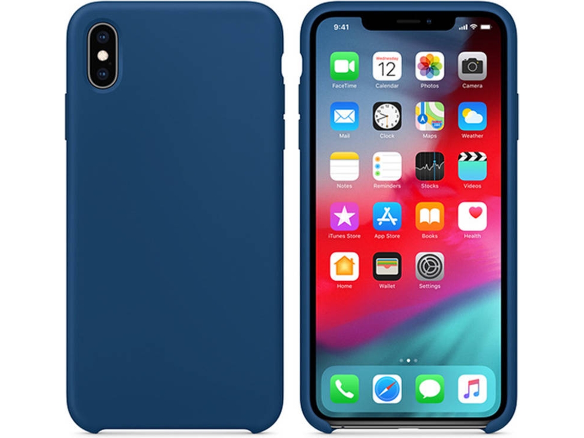 Capa iPhone X, XS WJS Silicone Azul