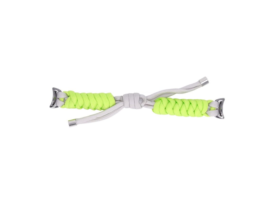Pulseira Elástica Tecelada Para Mi Band 8 Cinza Verde