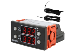 Controlador de Temperatura Digital Multiestágio EW310 com Alarme para Máquinas de Água Fria 220V