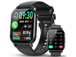 Relógio inteligente unissex conectado com Bluetooth para chamadas, tela HD de 1,85 polegadas, à prova d'água IP68, 112 modos esportivos e tecnologia YUNZII.
