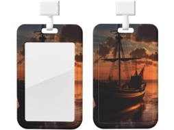Suporte para barco à prova d'água em plástico, com cordão, ideal para uso em barcos no escuro, com carretel retrátil e proteção.