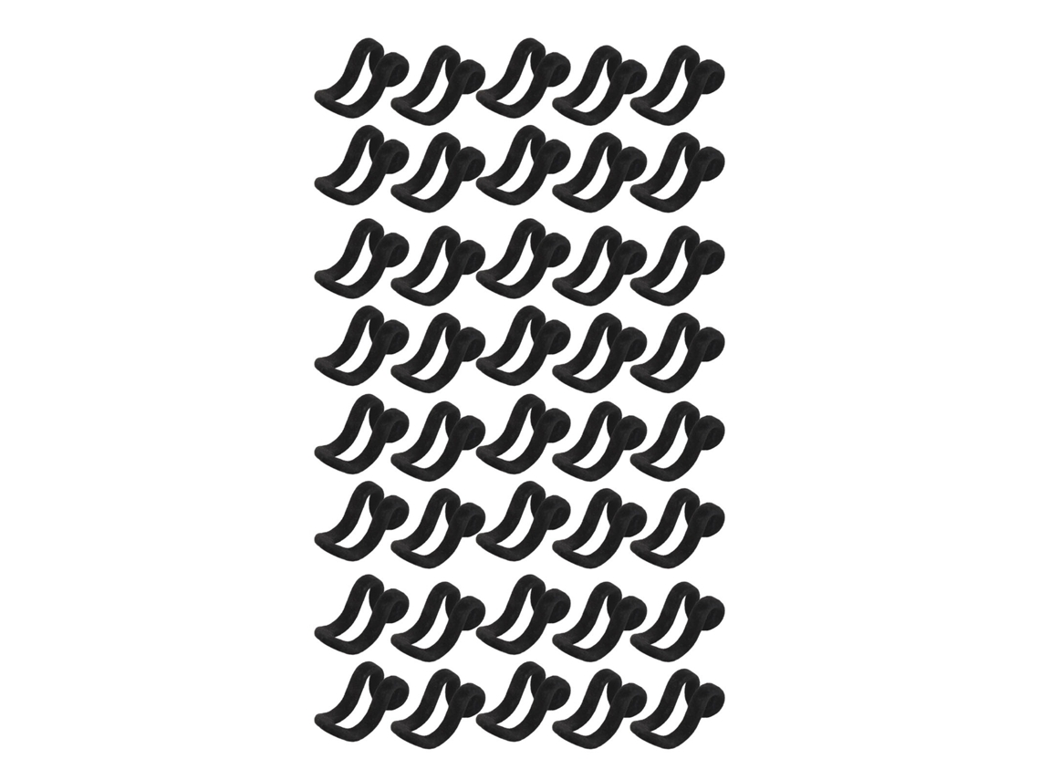 40 Conectores De Cabide De Roupa De Veludo Mini Preto Para Economizar Espaço No Armário