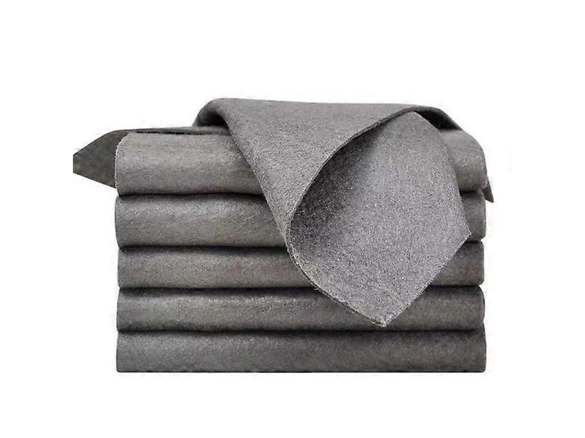 Pacote com 10 Panos de Limpeza Mágicos para Limpar Janelas e Vidros, Cinza Escuro BRILVIBERA