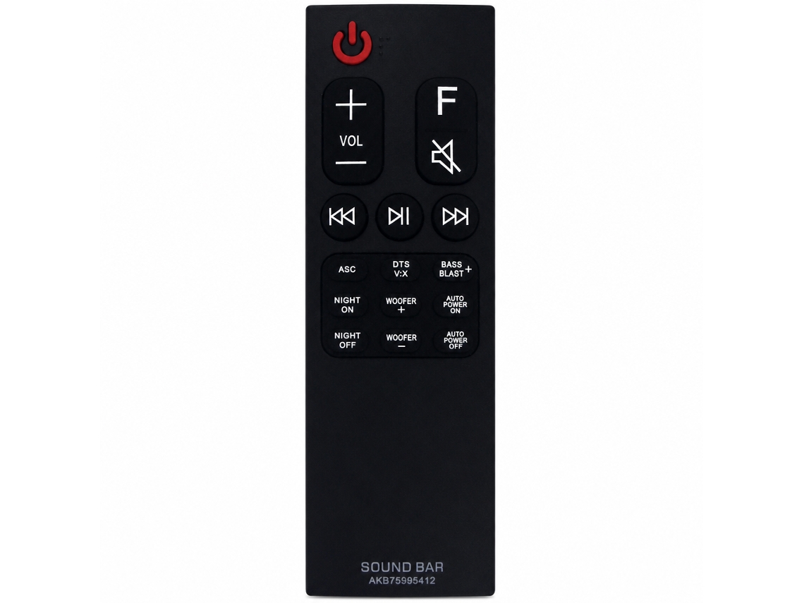 Comando À Distância Para Soundbar Compatível Com Lg Akb75595412