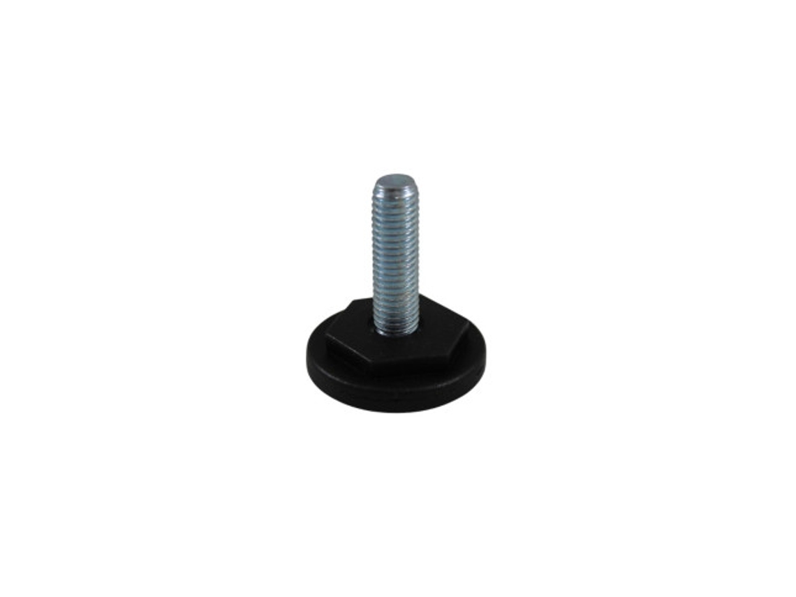 Pé Regulável Macho Preto M6 X 32mm Ø16mm