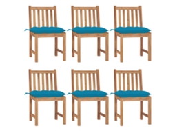 Garden Chair, Garden Chairs Vidaxl Azul Madeira (n/a)