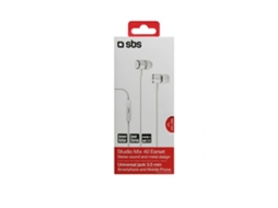 Auriculares com Fio SBS Temetalinearw (In Ear - Microfone - Branco)