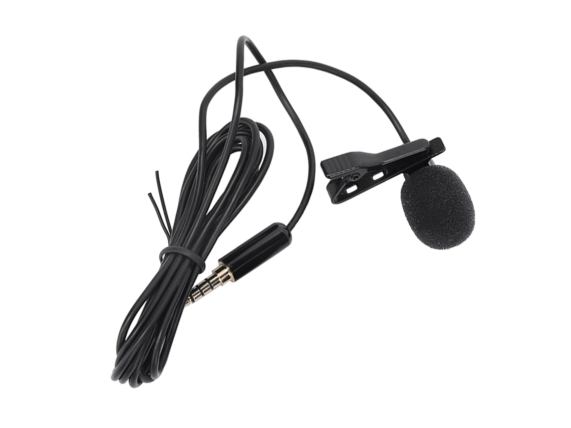 Mini Microfone Portátil de Gravação para Entrevistas com Clipe de Colarinho para Celular LAXISCREED