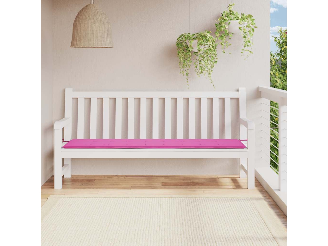 Vidaxl Almofadão P/ Banco De Jardim 200x50x3 Cm Tecido Rosa